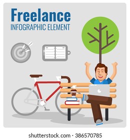 Freelance Infographic Elements. Working People