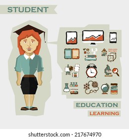  Freelance infographic. Student.      