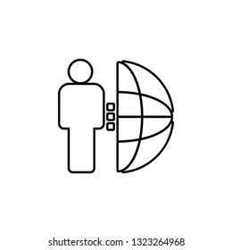 freelance, internet icon. Simple thin line, outline vector element of Business icons set for UI and UX, website or mobile application