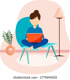Freelance job flat design concept