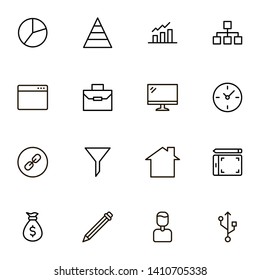 Freelance line icon set. Collection of high quality black outline logo for web site design and mobile apps. Vector illustration on a white background