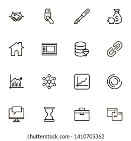 Freelance line icon set. Collection of high quality black outline logo for web site design and mobile apps. Vector illustration on a white background