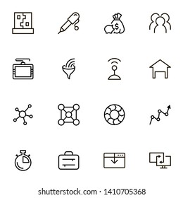 Freelance line icon set. Collection of high quality black outline logo for web site design and mobile apps. Vector illustration on a white background