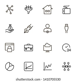 Freelance line icon set. Collection of high quality black outline logo for web site design and mobile apps. Vector illustration on a white background