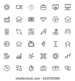 Freelance line icon set. Collection of high quality black outline logo for web site design and mobile apps. Vector illustration on a white background