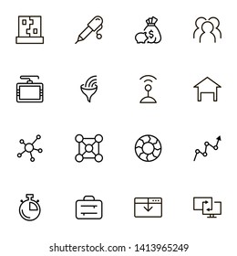 Freelance line icon set. Collection of high quality black outline logo for web site design and mobile apps. Vector illustration on a white background