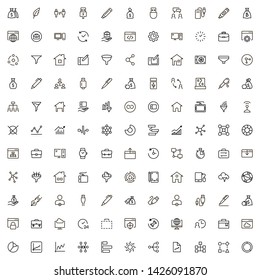 Freelance line icon set. Collection of high quality black outline logo for web site design and mobile apps. Vector illustration on a white background