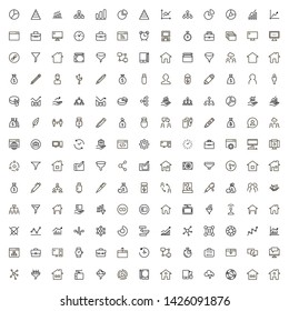 Freelance line icon set. Collection of high quality black outline logo for web site design and mobile apps. Vector illustration on a white background