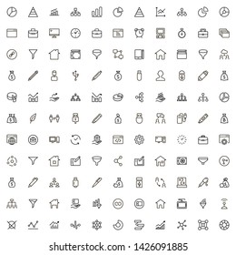 Freelance line icon set. Collection of high quality black outline logo for web site design and mobile apps. Vector illustration on a white background