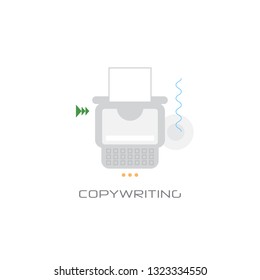freelance occupation copywriting concept content marketing white background