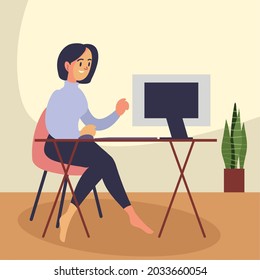 freelance online working in the desk