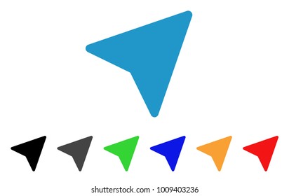 Freelance Paper Plane icon. Vector illustration style is a flat iconic freelance paper plane symbol with gray, yellow, green, blue, red, black color versions. Designed for web and software interfaces.
