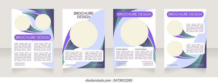 Ventajas y ventajas del diseño de folletos en blanco para freelance. Conjunto de Plantillas de póster de Vertical con espacio de copia vacío para texto. Colección de informes corporativos prefabricados. Páginas de papel de folleto editables