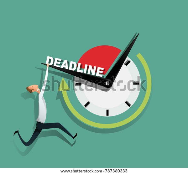 Freelance programmer struggling with the\
deadline. Outsource employee works on the laptop. Lack of time\
concept. Vector\
illustration
