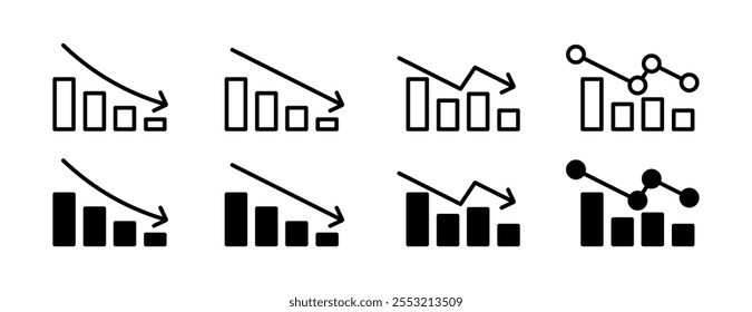 Freelance set icons. Linear and silhouette style. Vector icons.