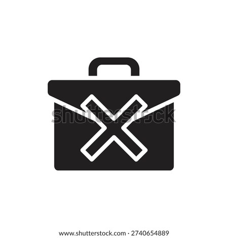 Freelance Unemployed Filled Icon Vector Illustration