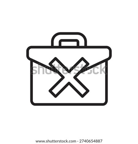 Freelance Unemployed Outline Icon Vector Illustration