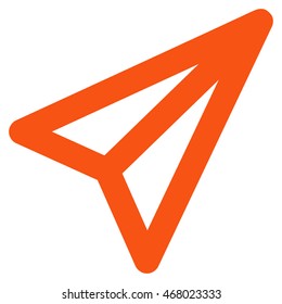 Freelance vector icon. Style is stroke flat icon symbol, orange color, white background.