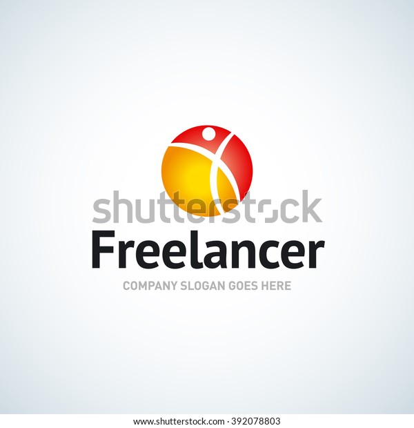 Freelance Vector Logo Template Freelancer Businessman Stock Vector Royalty Free