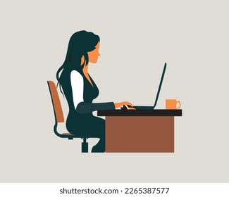 freelance woman working in office professional