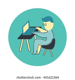 freelance work hard idea and successful character design