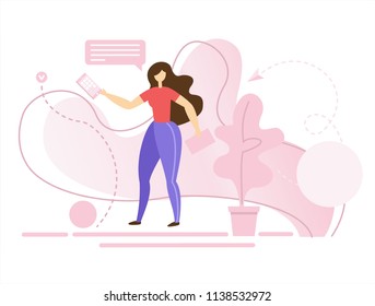 Freelance or work at home flat graphic for landing page