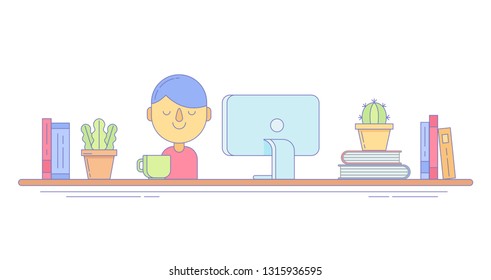 Freelance Worker Icon for Remote Business 