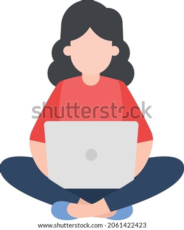 Freelance Writer Concept, Content Creator Vector Color Icon Design, Free time activities Symbol, Extracurricular activity Sign, hobbies interests Stock Illustration