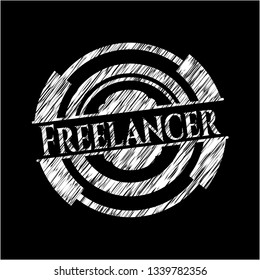 Freelancer with chalkboard texture