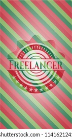 Freelancer christmas colors style emblem.