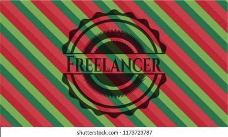 Freelancer christmas emblem background.