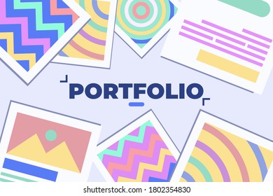 freelancer designer portfolio illustration background. build, create, make your online portfolio. can be used landing page, website, blog, UI / UX, animation, motion graphic, promotion, business.