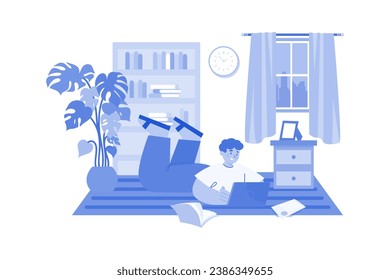 Freelancer Doing Work From Home