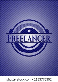 Freelancer emblem with jean high quality background