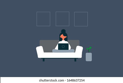 Freelancer girl working on a project
