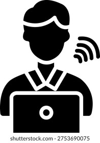 Freelancer Glyph Icon Vector Design
