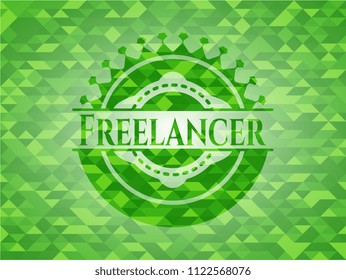 Freelancer green mosaic emblem