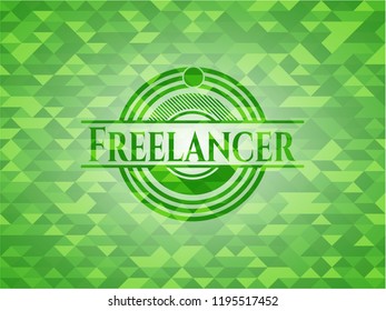 Freelancer green mosaic emblem