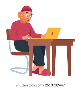 freelancer em trabalho híbrido isolado