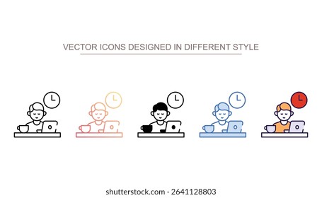Freelancer icon design with white background stock illustration
