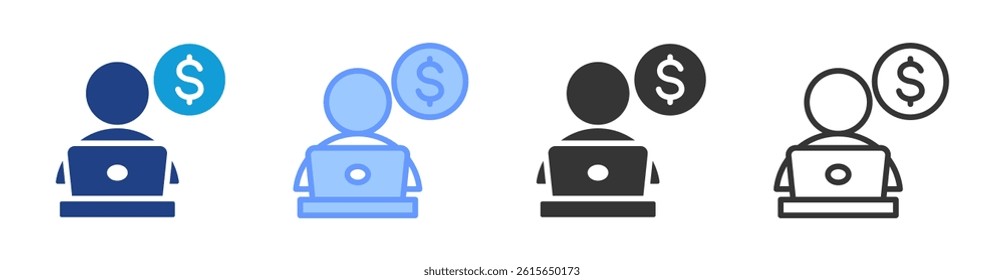 Freelancer icon set multiple style collection