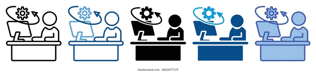 Freelancer icon set multiple style