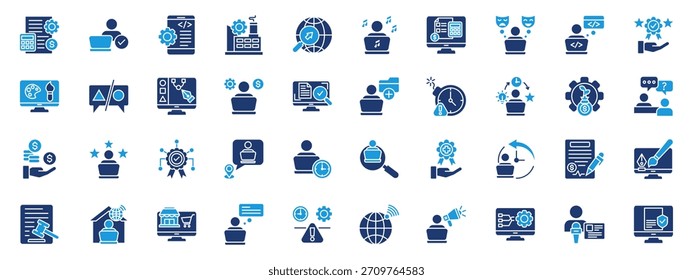 freelancer icon sheet glyph blue