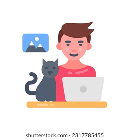 Freelancer-Symbol in Vektorgrafik. Illustration