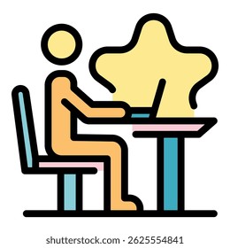 Ícone de inovação Freelancer. Contorno freelancer inovação ícone vetor cor plana isolado