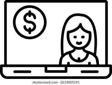 Freelancer Line Icons Vector Design
