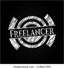 Freelancer on blackboard
