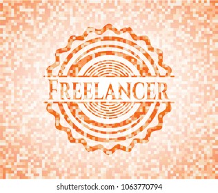 Freelancer orange mosaic emblem
