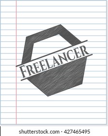 Freelancer pencil emblem