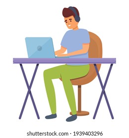 Persönliche Assistenzkraft des Freiberuflers Cartoon des persönlichen Assistenten von Freelancer, Vektorsymbol für Webdesign einzeln auf weißem Hintergrund